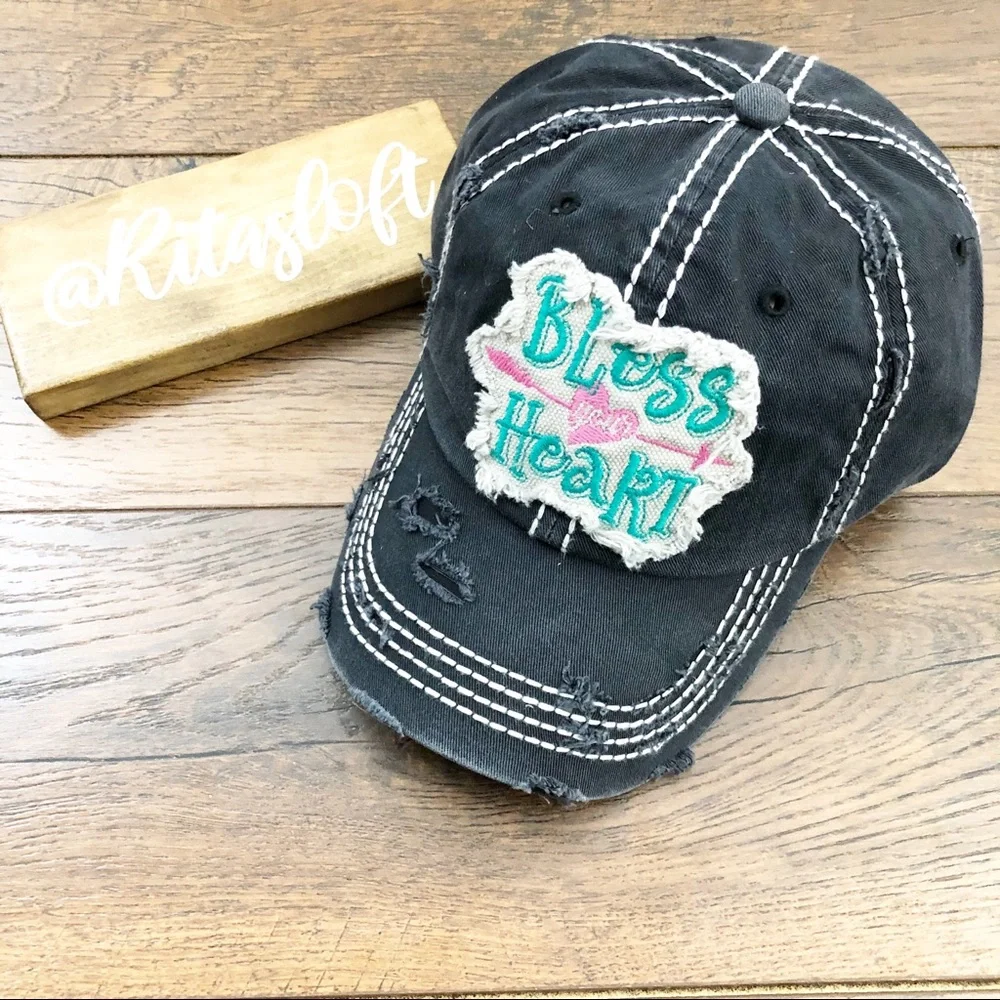 BLESS YOUR HEART Vintage Distressed‎ Look Cap